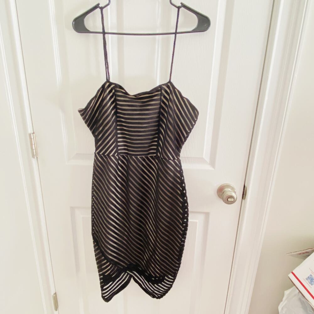 Charlotte Russe Dress Womens XL Y2k babydoll Sheer Mini Party grunge bandage